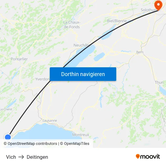 Vich to Deitingen map