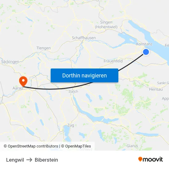 Lengwil to Biberstein map