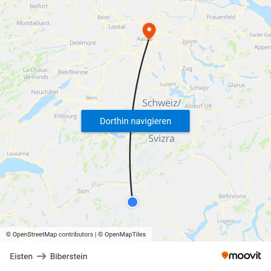 Eisten to Biberstein map