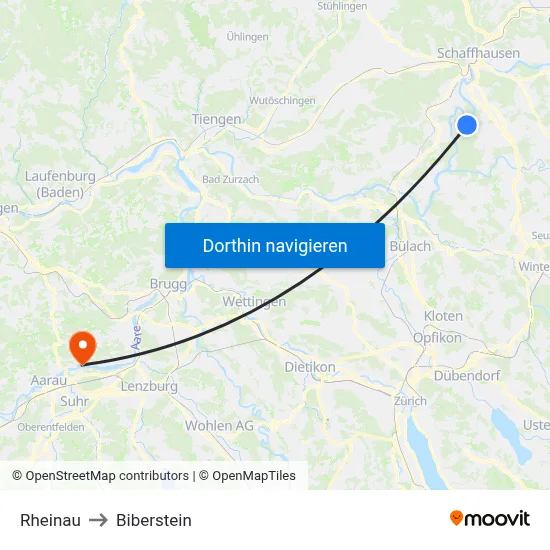 Rheinau to Biberstein map