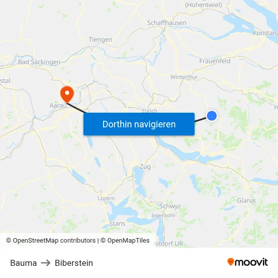 Bauma to Biberstein map
