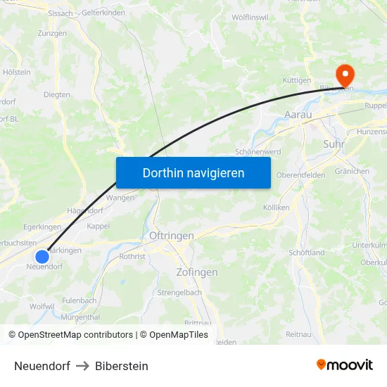 Neuendorf to Biberstein map