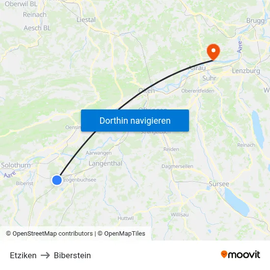 Etziken to Biberstein map