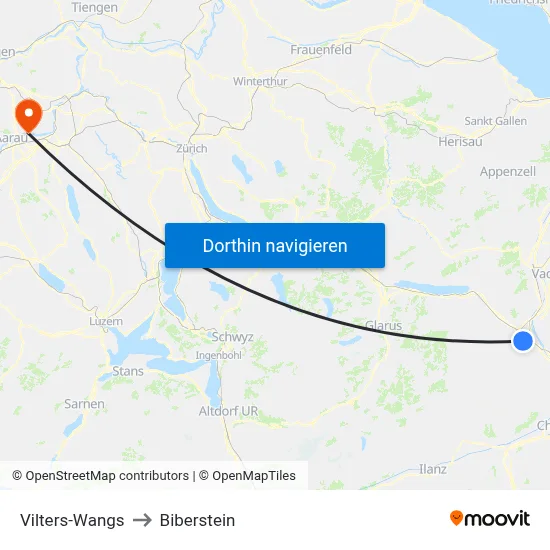 Vilters-Wangs to Biberstein map
