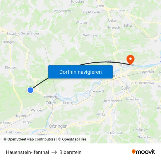 Hauenstein-Ifenthal to Biberstein map