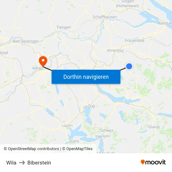 Wila to Biberstein map