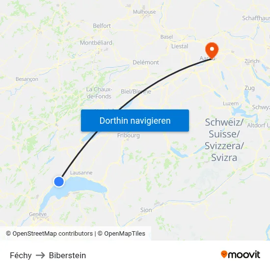 Féchy to Biberstein map