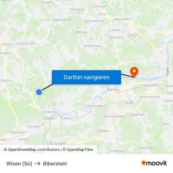 Wisen (So) to Biberstein map
