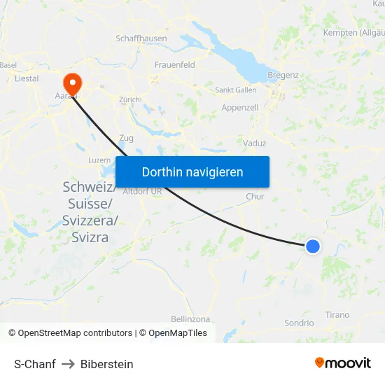 S-Chanf to Biberstein map