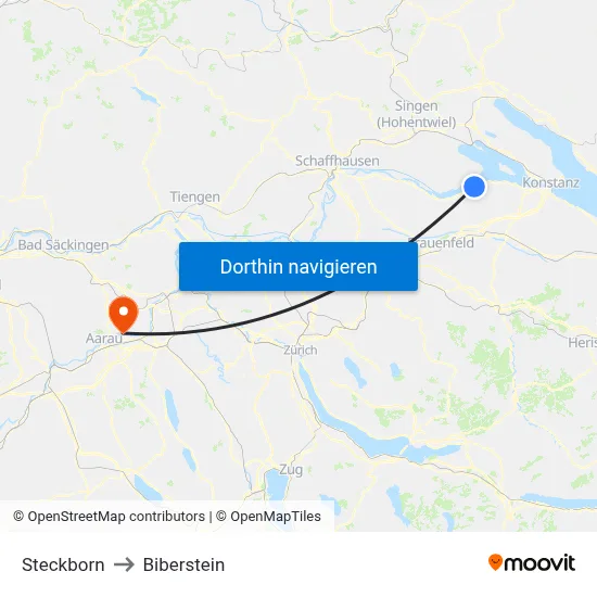 Steckborn to Biberstein map