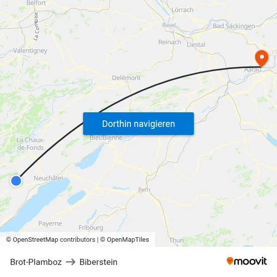 Brot-Plamboz to Biberstein map