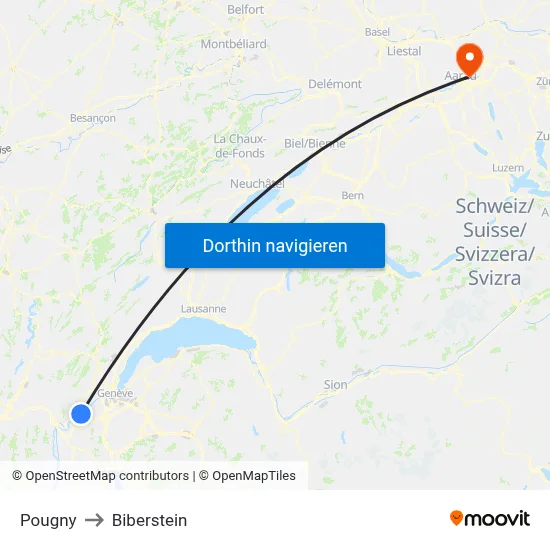 Pougny to Biberstein map