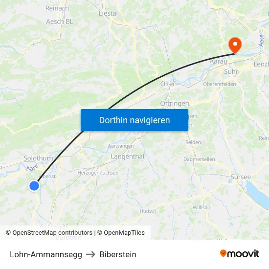 Lohn-Ammannsegg to Biberstein map