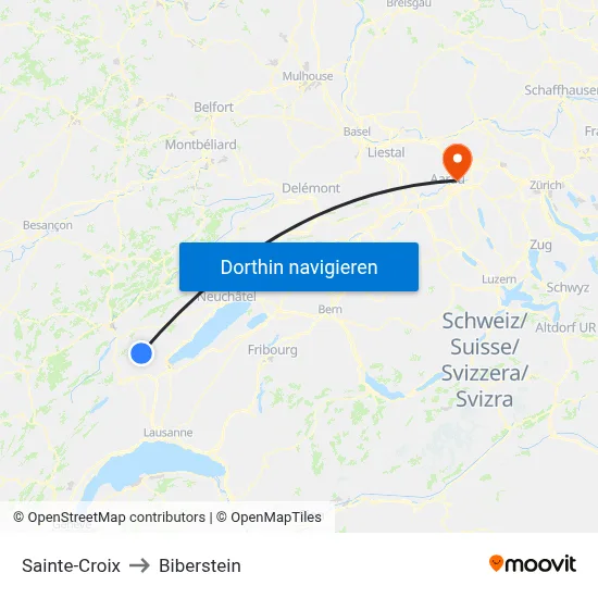 Sainte-Croix to Biberstein map