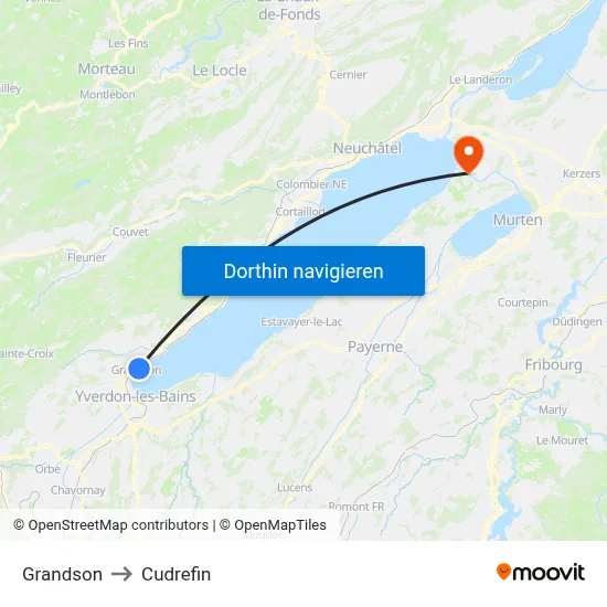 Grandson to Cudrefin map