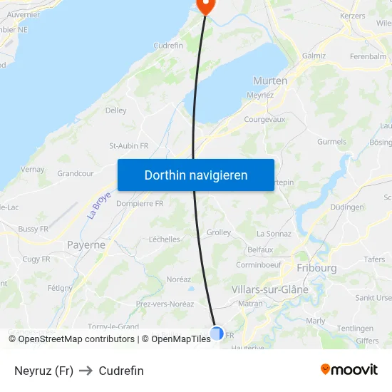 Neyruz (Fr) to Cudrefin map