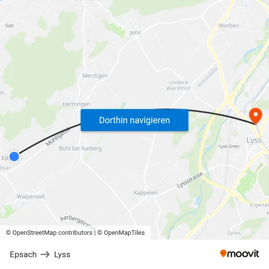 Epsach to Lyss map