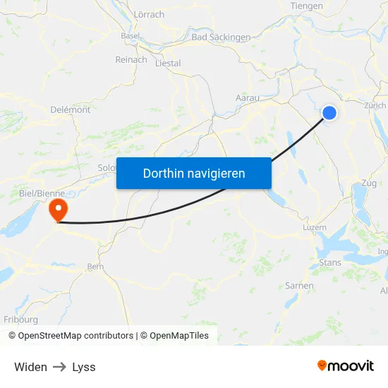 Widen to Lyss map