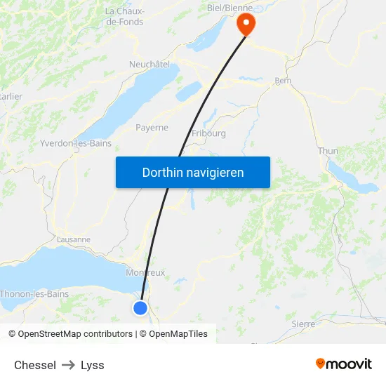 Chessel to Lyss map