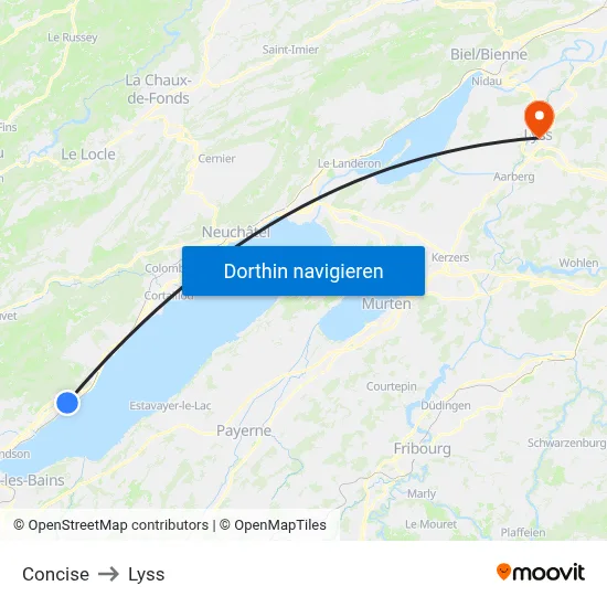 Concise to Lyss map