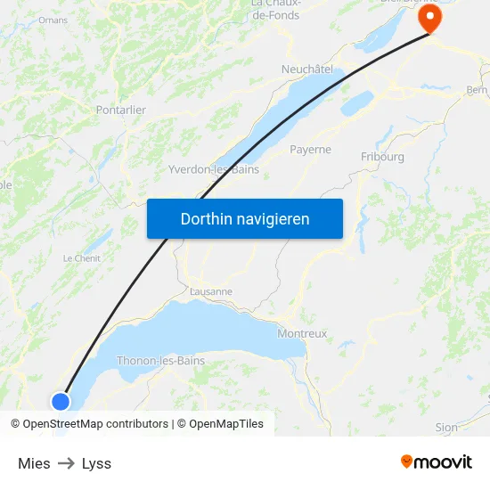 Mies to Lyss map