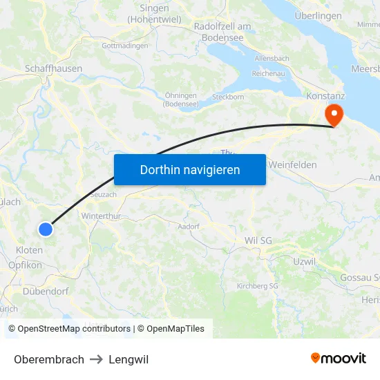 Oberembrach to Lengwil map