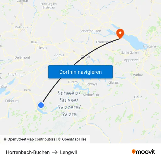 Horrenbach-Buchen to Lengwil map