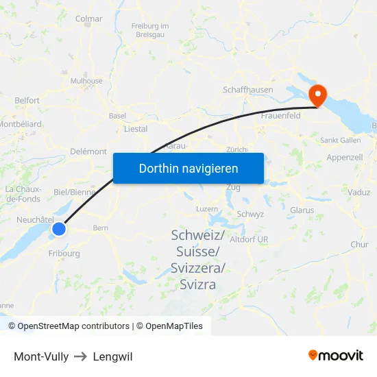 Mont-Vully to Lengwil map