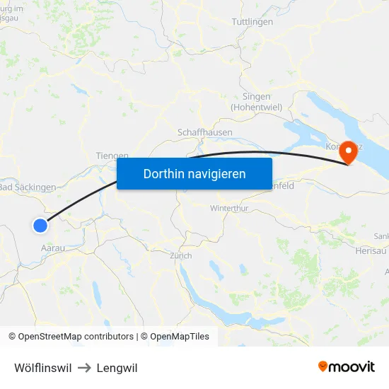 Wölflinswil to Lengwil map
