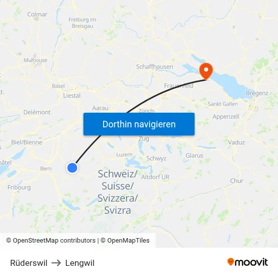 Rüderswil to Lengwil map