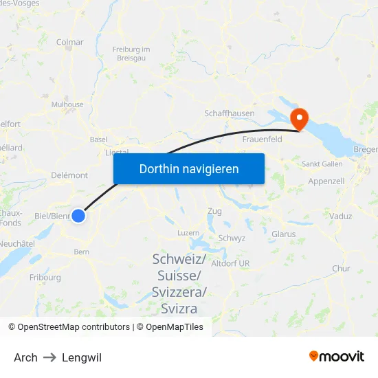 Arch to Lengwil map