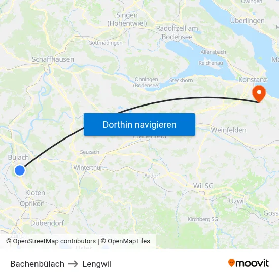Bachenbülach to Lengwil map