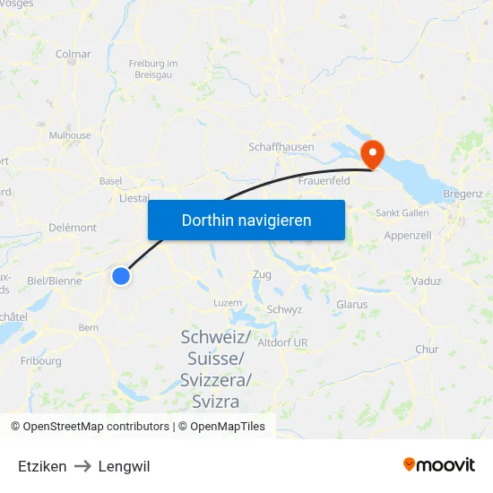 Etziken to Lengwil map