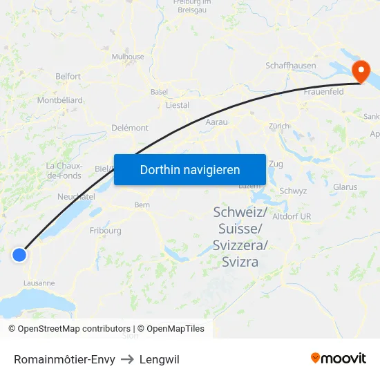 Romainmôtier-Envy to Lengwil map