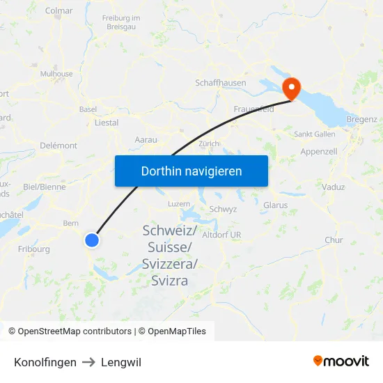 Konolfingen to Lengwil map