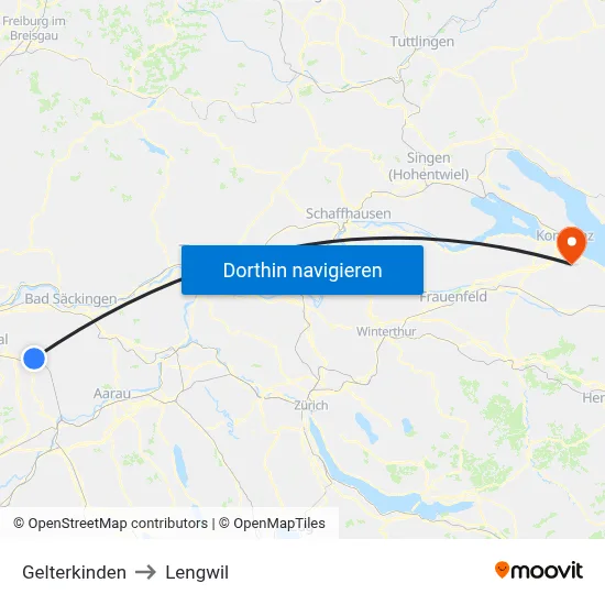 Gelterkinden to Lengwil map