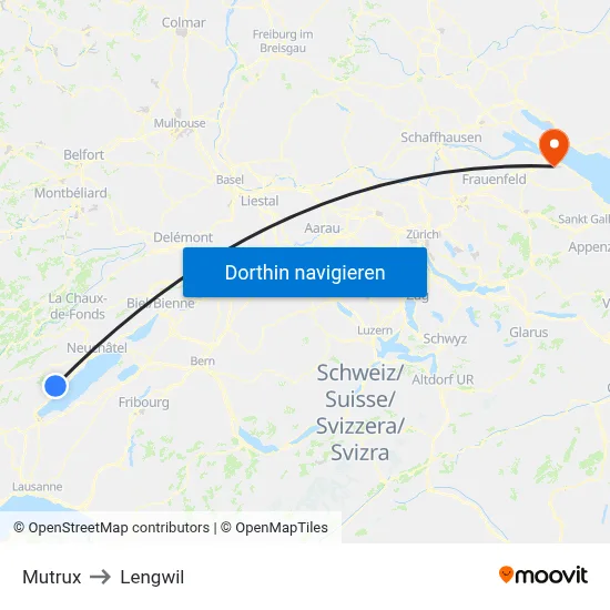 Mutrux to Lengwil map