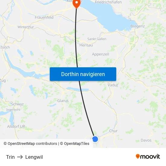 Trin to Lengwil map