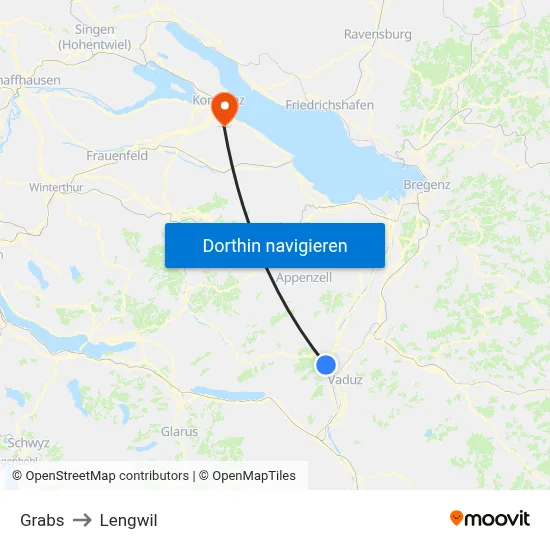 Grabs to Lengwil map