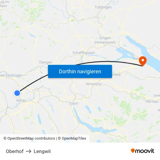 Oberhof to Lengwil map