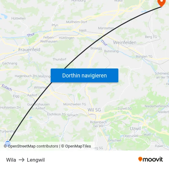 Wila to Lengwil map