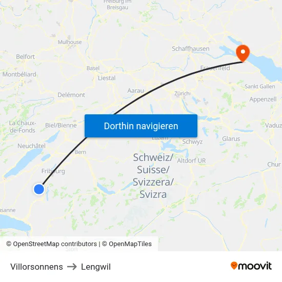 Villorsonnens to Lengwil map