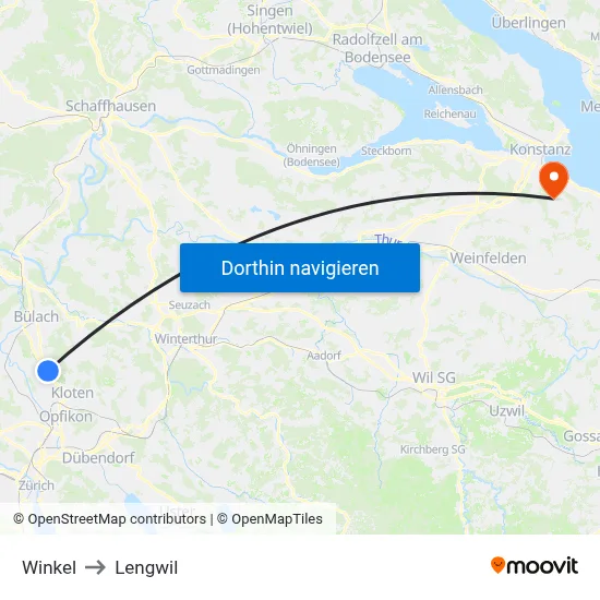 Winkel to Lengwil map