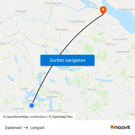 Dallenwil to Lengwil map