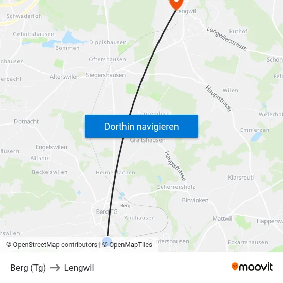 Berg (Tg) to Lengwil map