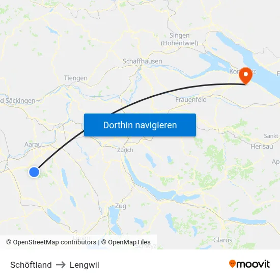 Schöftland to Lengwil map