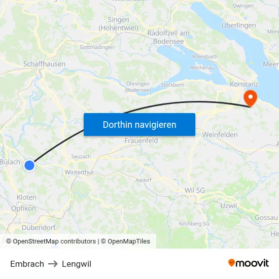 Embrach to Lengwil map