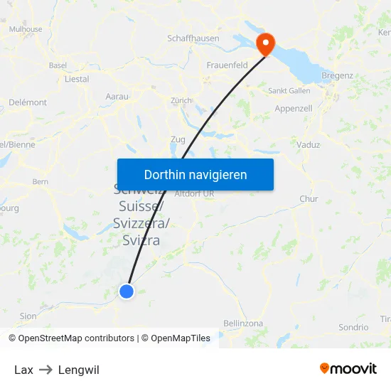 Lax to Lengwil map