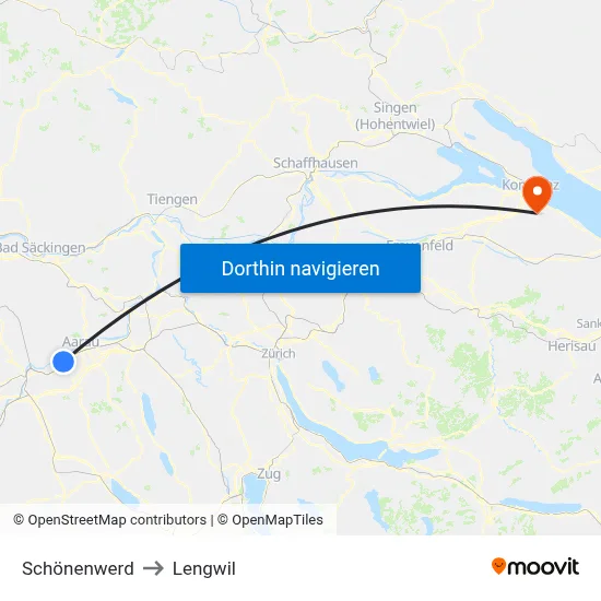 Schönenwerd to Lengwil map