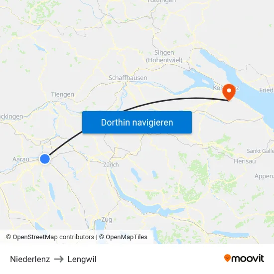 Niederlenz to Lengwil map
